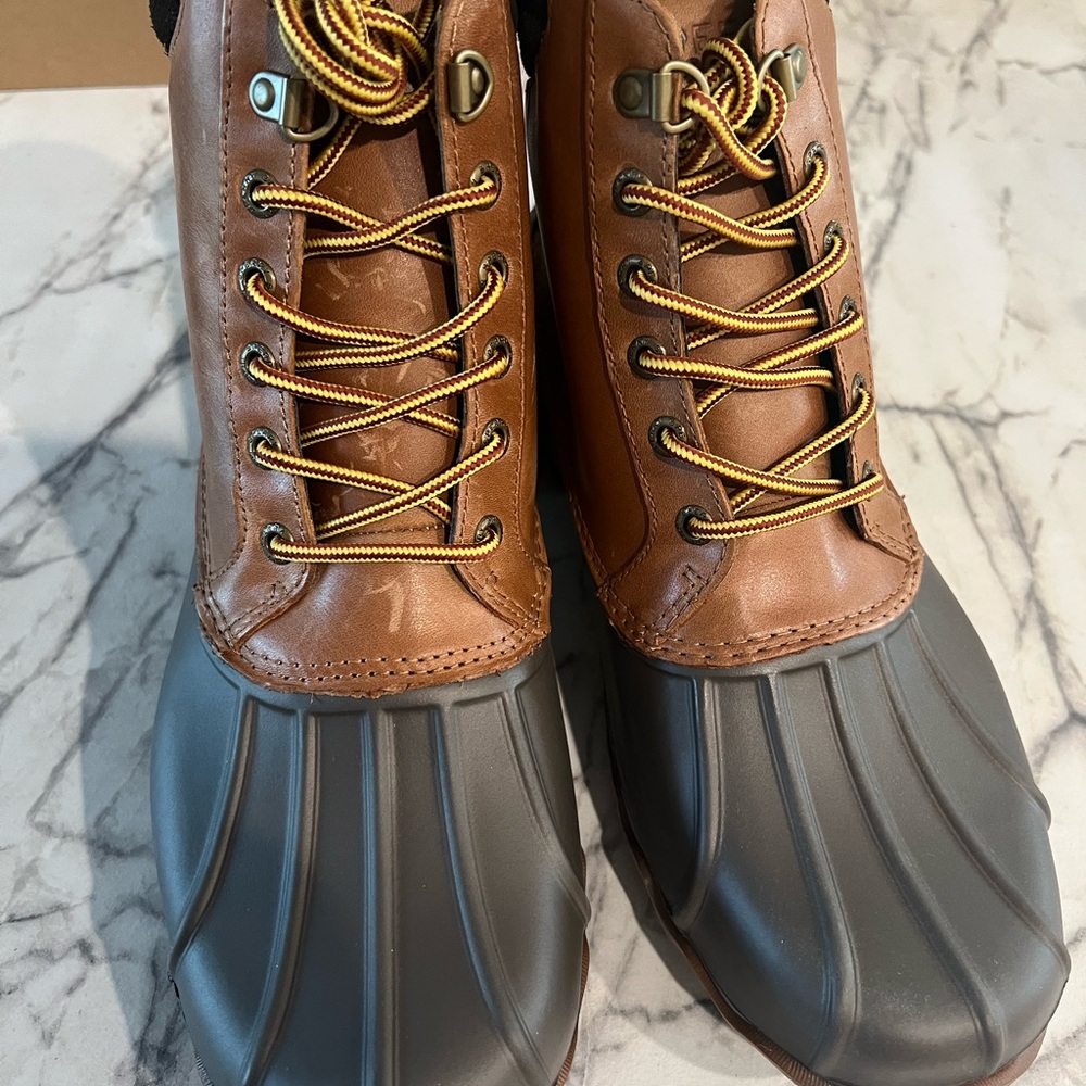 Sperry Men's Tan and Gray Rain Boots